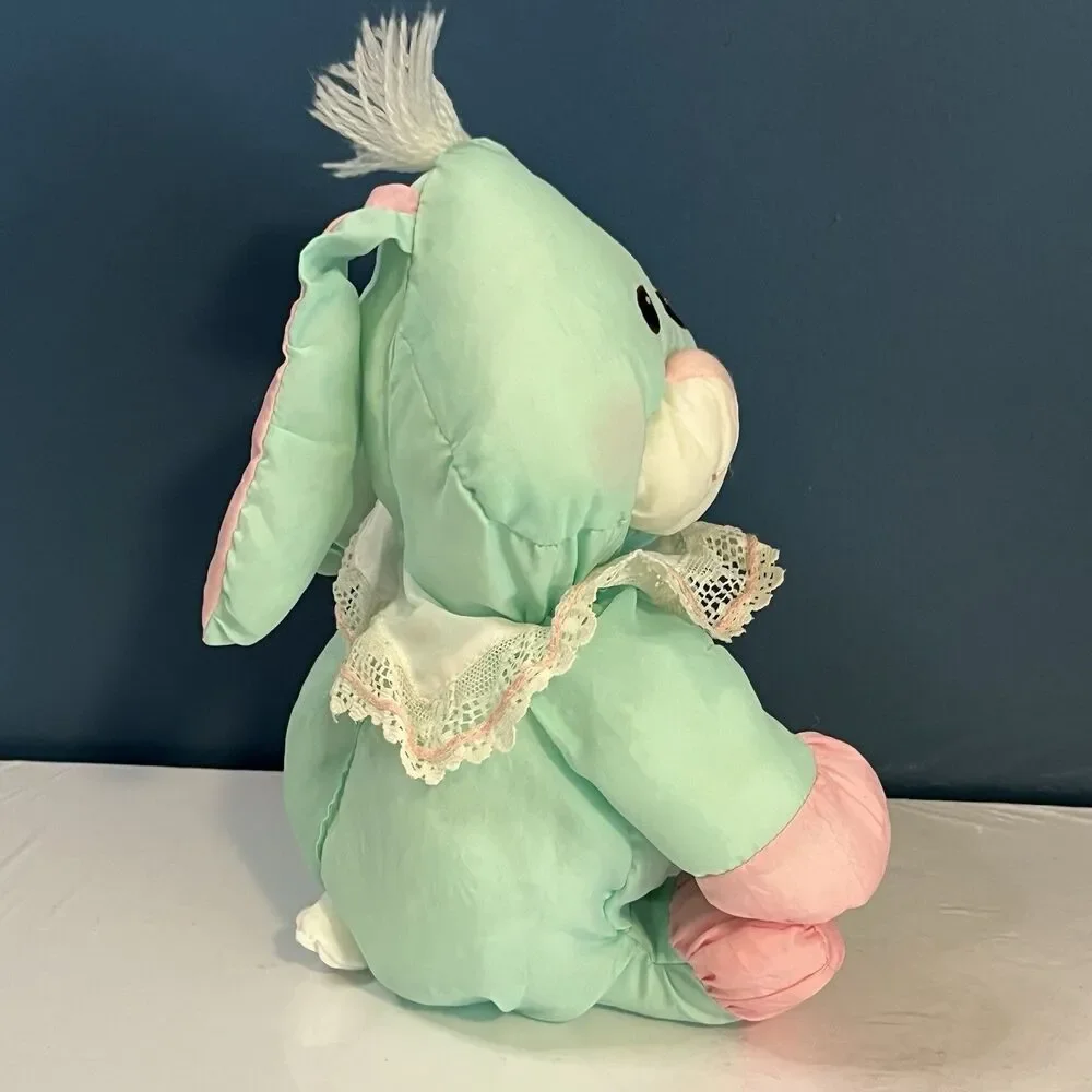 Fisher Price Puffalumps Bunny Rabbit Mint Green Pink 8022 Lace 10